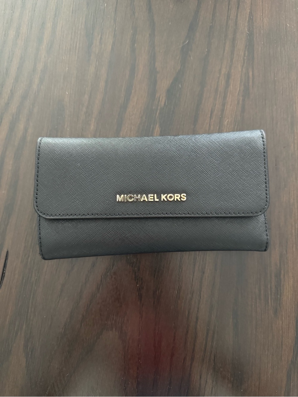 MICHAEL KORS Black Leather Wallet